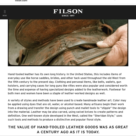 HAND-TOOLED leather